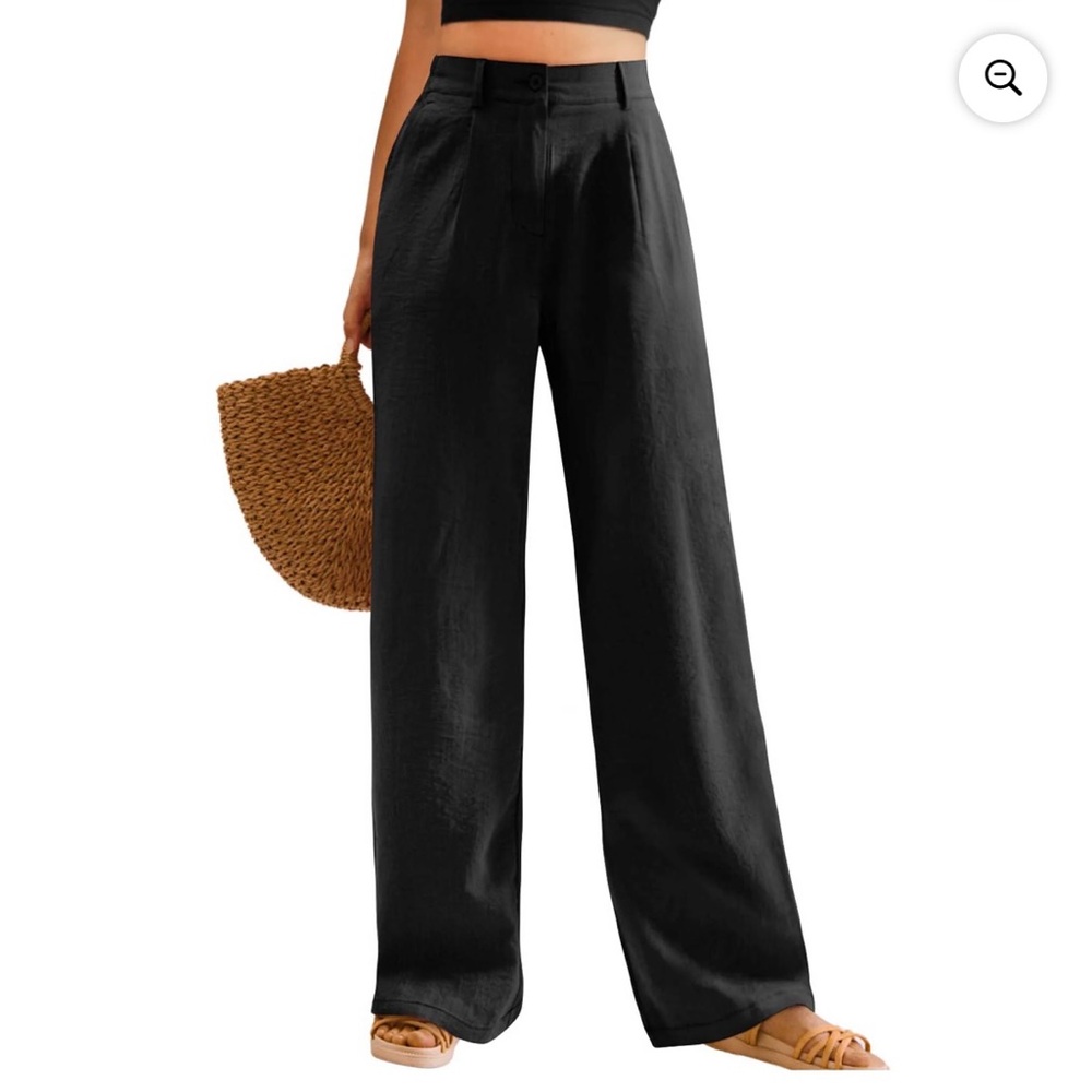Elegant Black Women's Wide-Leg Pants